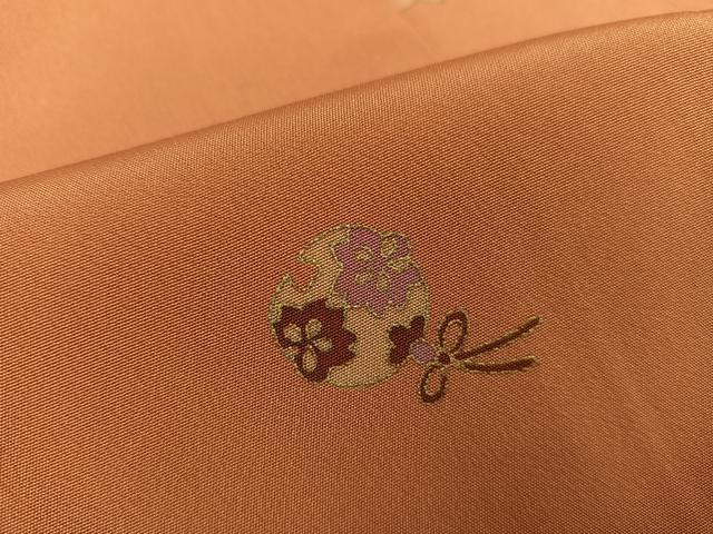 平和屋着物●長襦袢 無双仕立て 鈴花文 金彩 正絹 逸品 AABG7579ph