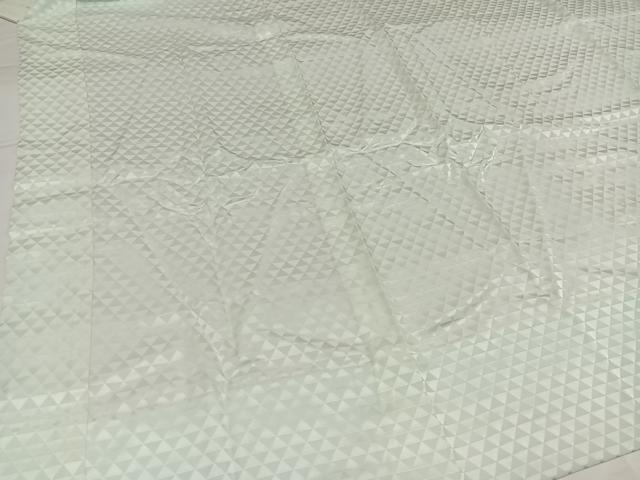 平和屋着物●長襦袢 無双仕立て 鱗地紋 白緑色 正絹 逸品 未使用 AABG7580ph