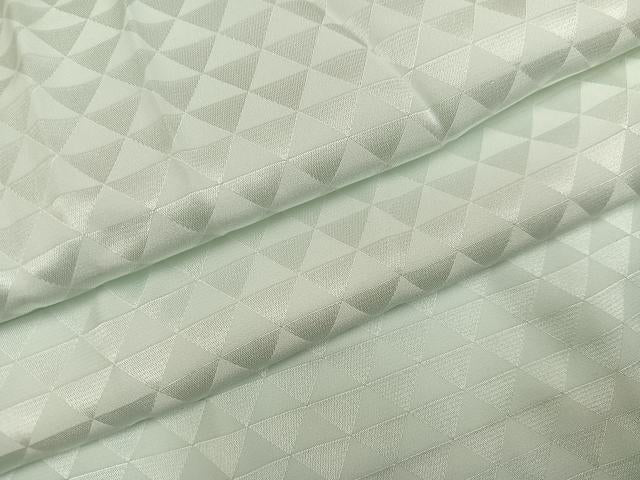 平和屋着物●長襦袢 無双仕立て 鱗地紋 白緑色 正絹 逸品 未使用 AABG7580ph