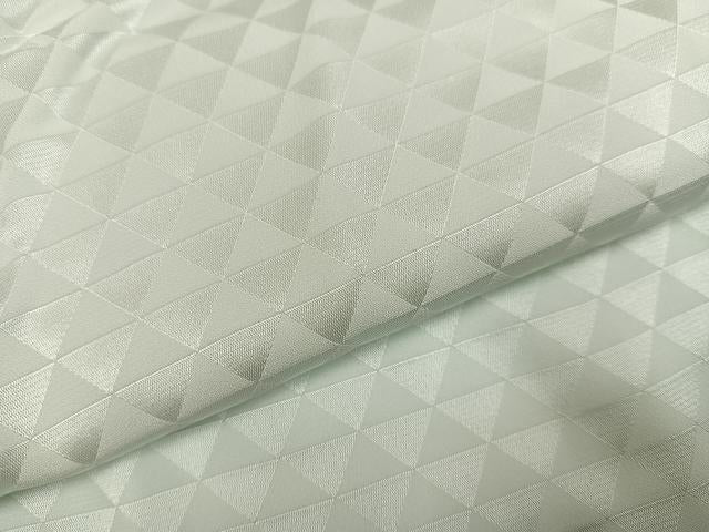 平和屋着物●長襦袢 無双仕立て 鱗地紋 白緑色 正絹 逸品 未使用 AABG7580ph