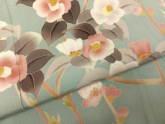 平和屋着物●本加賀友禅作家 茶谷孝志 訪問着 枝花文 正絹 逸品 AABG7593ph