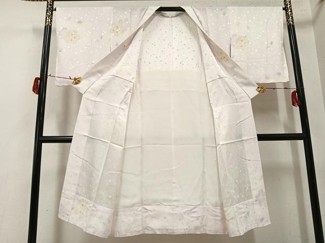 平和屋着物●長襦袢 無双仕立て 桜文 大原 反端付き 正絹 逸品 未使用 AABG7598ph