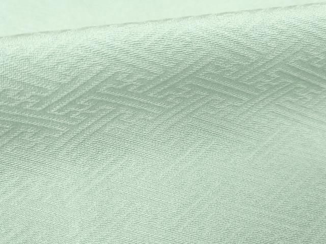 平和屋着物▽上質な色無地 単衣 紗綾形地紋 千草鼠色 正絹 逸品 AABG7606ck