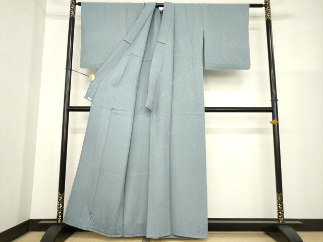 平和屋着物▽上質な色無地 単衣 鉛色 正絹 逸品 未使用 AABG7613ck