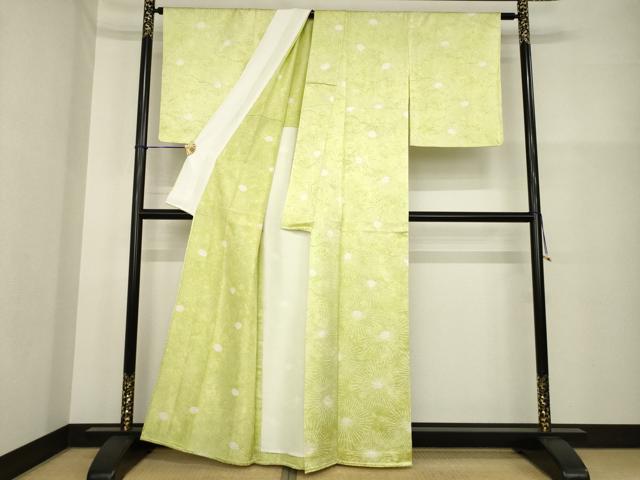 平和屋着物▽上質な小紋 単衣 絞り 花尽くし 正絹 逸品 AABG7614ck