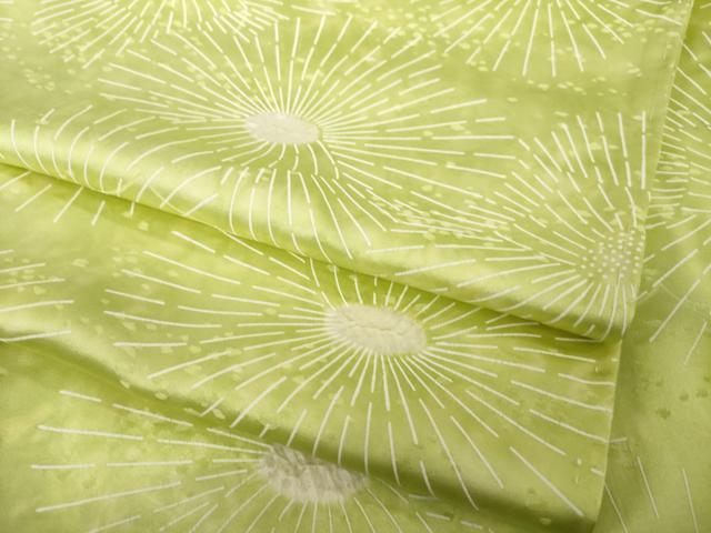 平和屋着物▽上質な小紋 単衣 絞り 花尽くし 正絹 逸品 AABG7614ck