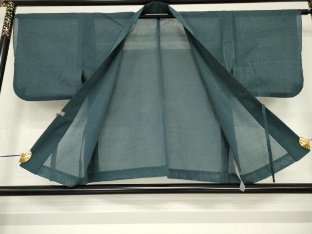 平和屋着物▽羽織 スリーシーズン 春夏秋 塵除け 蔦草紋紗 褐返し色 正絹 逸品 AABG7626ck