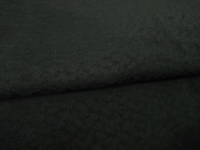 平和屋着物▽羽織 スリーシーズン 春夏秋 塵除け 葉尽くし紋紗 黒地 正絹 逸品 AABG7627ck