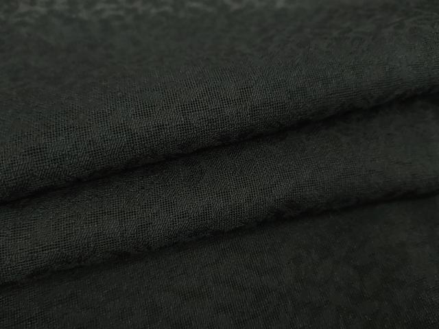 平和屋着物▽羽織 スリーシーズン 春夏秋 塵除け 葉尽くし紋紗 黒地 正絹 逸品 AABG7627ck