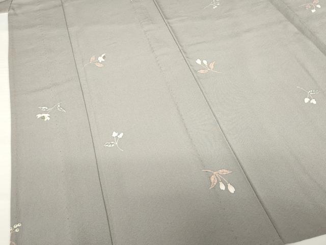平和屋着物▽上質な小紋 単衣 ろうけつ染め 舞花 南天 正絹 逸品 AABG7640ck
