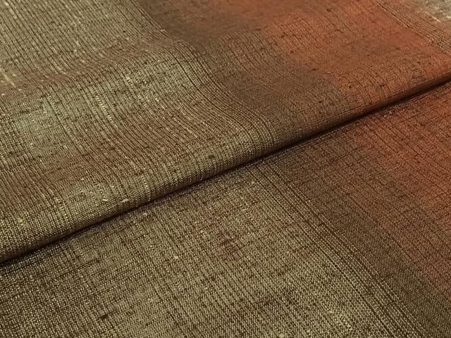 平和屋着物▽上質な紬 単衣 縞 正絹 逸品 AABG7706jh
