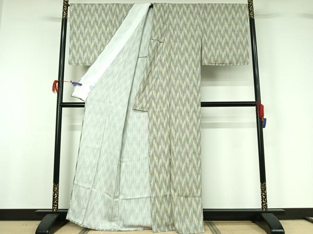 平和屋着物▽小紋 単衣 矢絣文 洗える着物 AABG7711jh