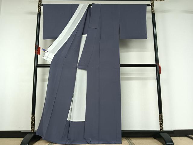 平和屋着物▽上質な色無地 単衣 紅掛花色 正絹 逸品 AABG7754jh