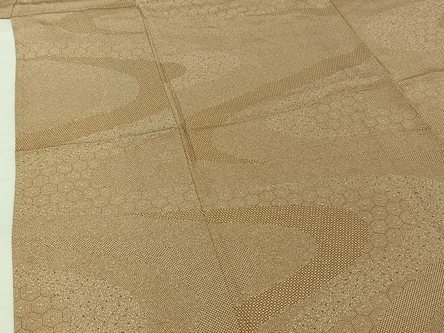 平和屋着物▽江戸小紋 単衣 流水亀甲文 正絹 逸品 AABG7755jh