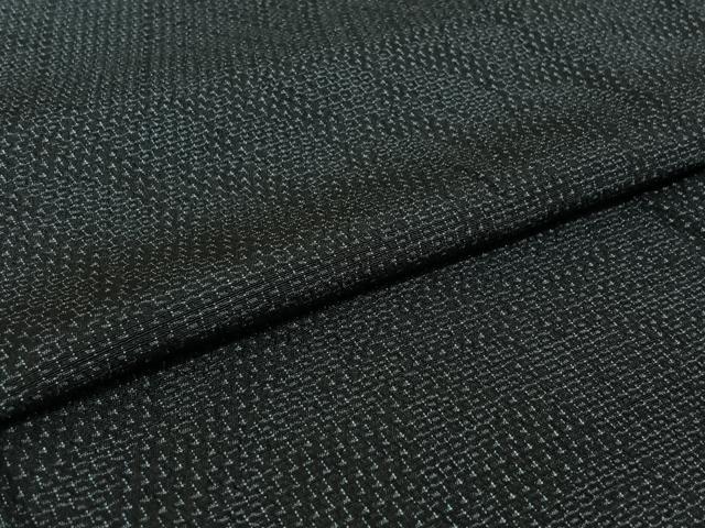 平和屋着物▽本塩沢 単衣 110亀甲 横段吉祥花文 正絹 逸品 AABG7767jh