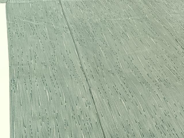 平和屋着物▽上質な小紋 単衣 縞 正絹 逸品 AABG7787jh