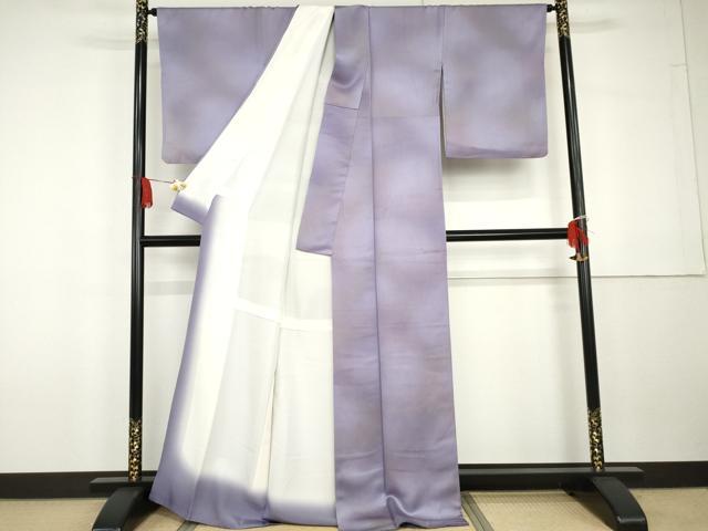平和屋着物●横山登士子 小紋 霞文 暈し染め 正絹 逸品 AABG7807cs