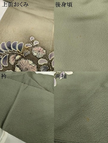 平和屋着物●訪問着 辻が花 暈し染め 金彩 正絹 逸品 AABG7813cs