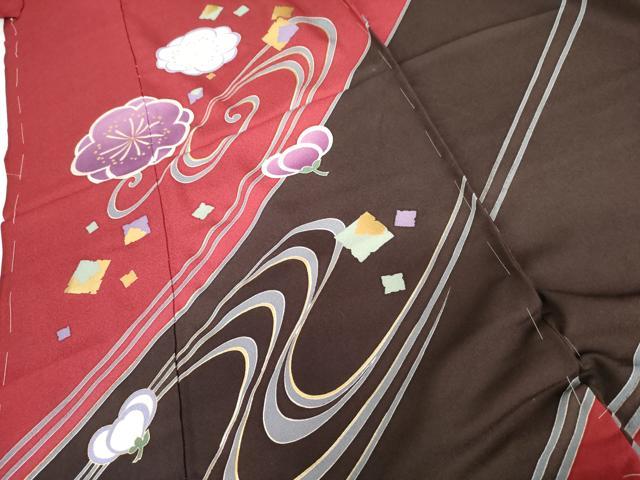 平和屋着物●豪華振袖 流水花文 仮絵羽 金彩 逸品 未使用 AABG7816cs