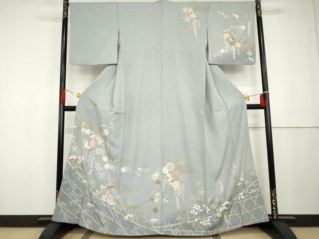 平和屋着物●訪問着 冊子花文 金彩 正絹 逸品 AABG7825cs