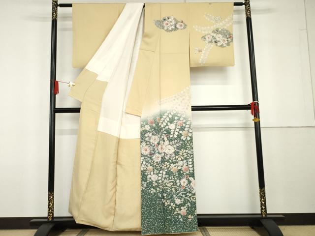 平和屋着物●訪問着 辻が花 絞り 暈し染め 正絹 逸品 AABG7826cs