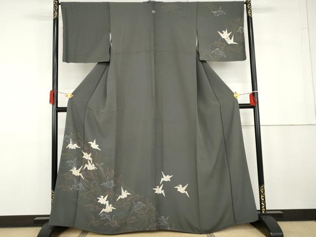 平和屋着物●訪問着 友禅 折り鶴 金彩 正絹 逸品 AABG7843cs