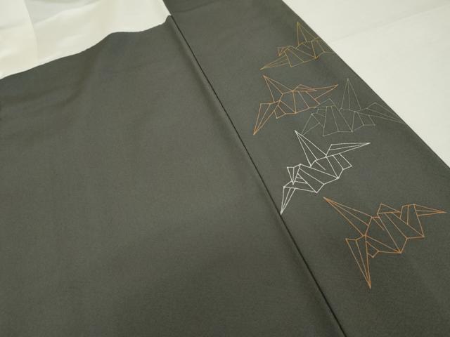平和屋着物●訪問着 友禅 折り鶴 金彩 正絹 逸品 AABG7843cs