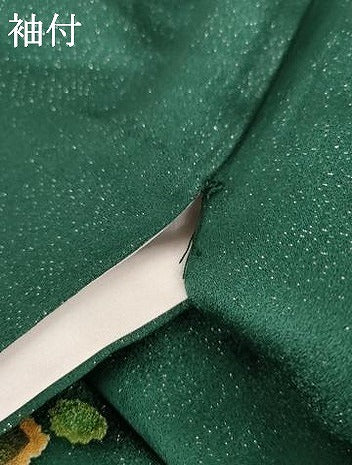 平和屋着物●豪華振袖 辻が花 暈し染め 金彩 銀通し地 ロング丈 正絹 逸品 AABG7851cs