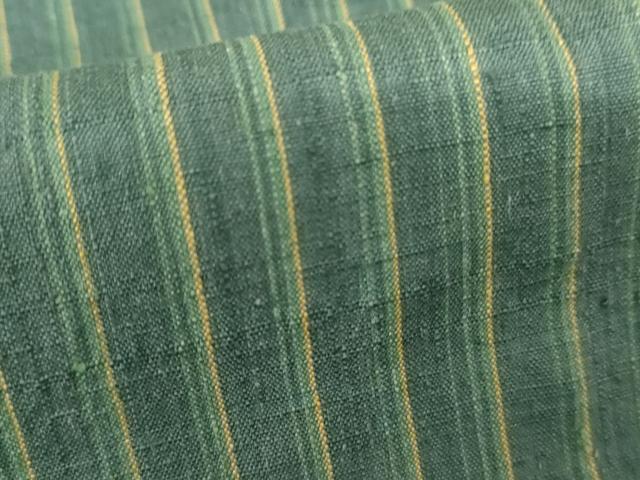 平和屋着物●本場結城紬 重要無形文化財 縞 証紙付き 正絹 逸品 未使用 AABG7853cs