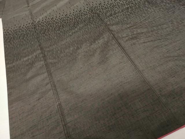 平和屋着物●訪問着 紬地 稲穂 黒地 正絹 逸品 AABG7857cs