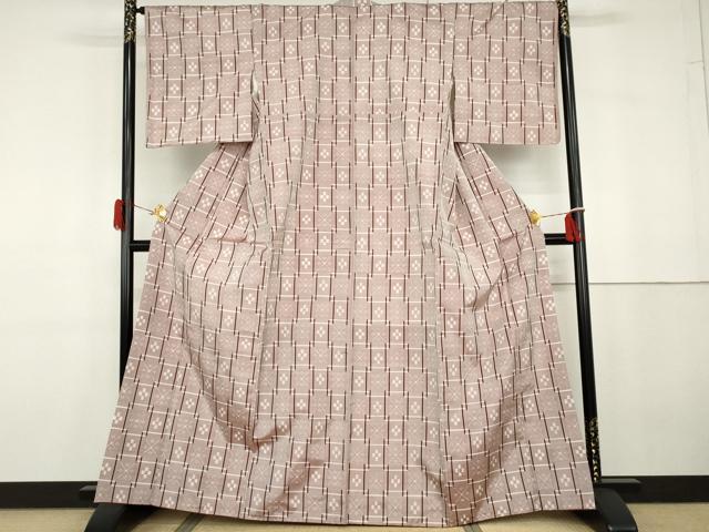 平和屋着物●本場琉球絣 紬 琉球絣文様 正絹 逸品 未使用 AABG7858cs