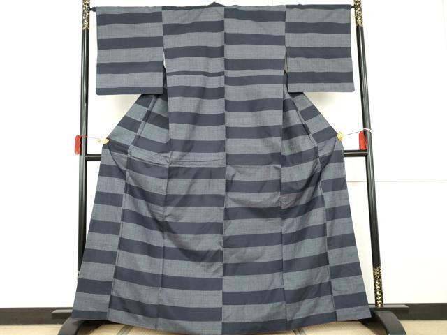 平和屋着物●本場大島紬 一元絣 横段文 正絹 逸品 AABG7862cs