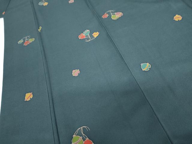 平和屋着物●上質な小紋 ろうけつ染 鈴文 正絹 逸品 AABG7868cs