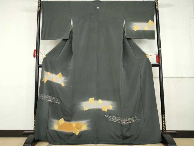 平和屋着物●訪問着 破れ色紙文 暈し染め 金彩 正絹 逸品 AABG7873cs