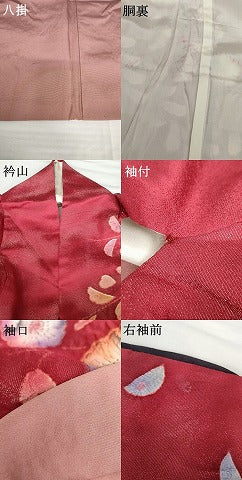 平和屋着物●伯河貞雄 振袖 辻が花 暈し染め 銀通し地 正絹 逸品 AABG7943cs