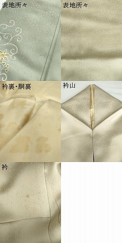 平和屋着物●人間国宝 福田喜三郎 訪問着 中国三大刺繍 相良刺繍 花唐草文 暈し染め 金彩 正絹 逸品 AABG7968cs
