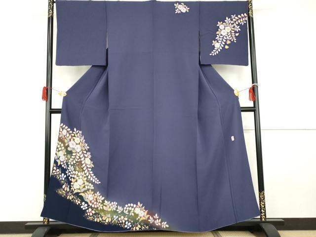平和屋着物●越後十日町の一流染匠 桐屋・翠山工房 訪問着 辻が花 暈し染め 金彩 やまと誂製 正絹 逸品 AABG7996cs