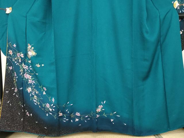 平和屋着物●豪華振袖 飾花文 暈し染め 金彩 鈴乃屋扱い 正絹 逸品 AABG8000cs