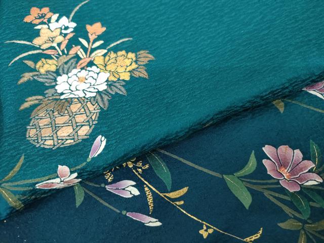 平和屋着物●豪華振袖 飾花文 暈し染め 金彩 鈴乃屋扱い 正絹 逸品 AABG8000cs
