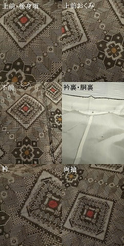 平和屋着物●本場大島紬 龍郷絣 正絹 逸品 AABG8004cs