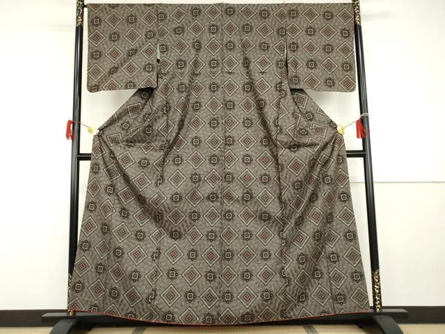 平和屋着物●本場大島紬 龍郷絣 正絹 逸品 AABG8004cs