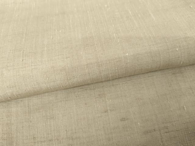 平和屋着物●本場結城紬 重要無形文化財 色無地 亜麻色 正絹 逸品 AABG8033cs