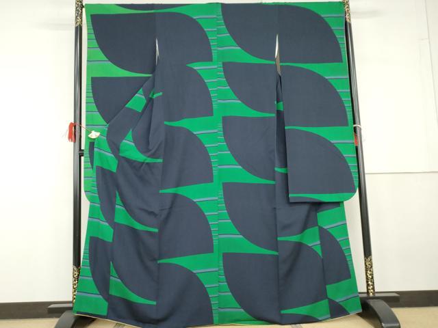 平和屋着物●豪華振袖 幾何学柄 正絹 逸品 AABG8039cs