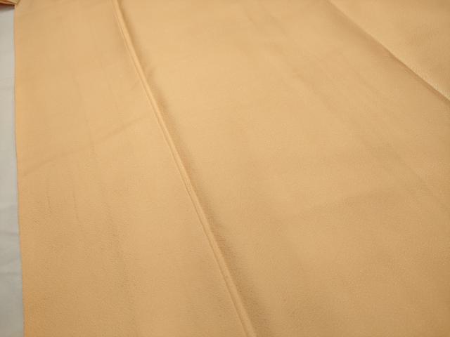 平和屋着物■上質な色無地 紋意匠 杏色 正絹 逸品 AABG8062sx