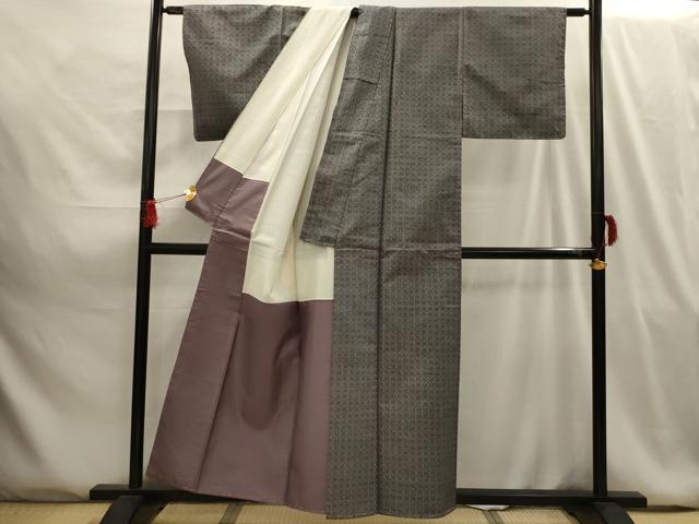 平和屋着物■本場村山大島紬 幾何学文様 正絹 逸品 AABG8073sx