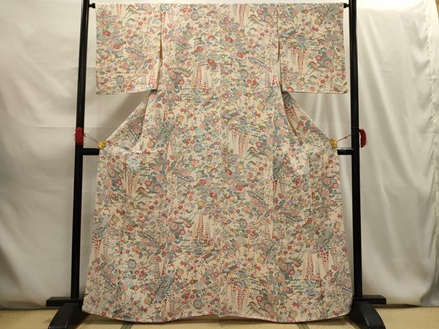 平和屋着物■上質な小紋 松竹梅風景文 やまと誂製 正絹 逸品 AABG8074sx