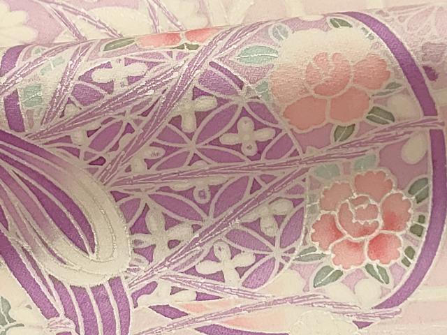 平和屋着物■訪問着 流水花鼓文 銀彩 やまと誂製 正絹 逸品 AABG8085sx