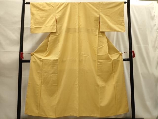 平和屋着物■上質な紬 萱草色 正絹 逸品 AABG8100sx