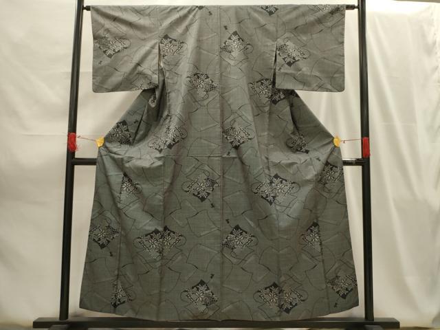 平和屋着物■本場大島紬 7マルキ 花冊子文 正絹 逸品 AABG8103sx