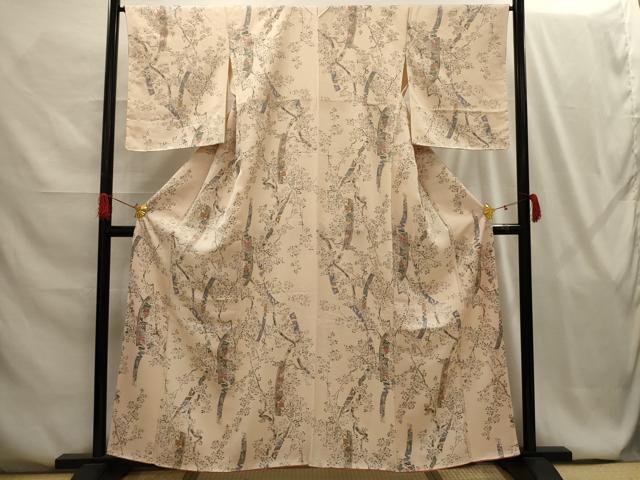 平和屋着物■上質な小紋 短冊風景文 正絹 逸品 AABG8116sx